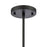 Atlas Lighting Fantania 8''W 2Lt Mini Pendant, Matte Black/Clear