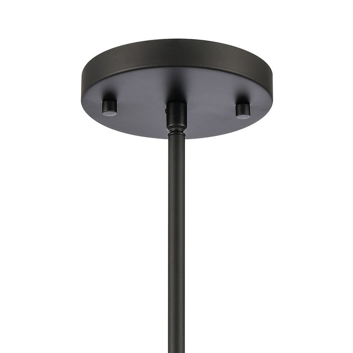 Atlas Lighting Fantania 8''W 2Lt Mini Pendant, Matte Black/Clear