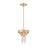 Atlas Lighting Fantania 8'' Wide 2Lt Mini Pendant, Gold/Clear