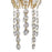 Atlas Lighting Fantania 8'' Wide 2Lt Mini Pendant, Gold/Clear