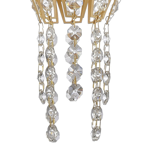 Atlas Lighting Fantania 8'' Wide 2Lt Mini Pendant, Gold/Clear