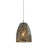 Atlas Lighting Fissure 5'' Wide 1Lt Pendant, Satin Nickel/Gray