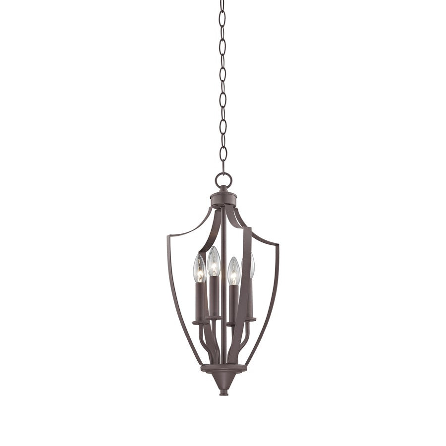 Atlas Lighting Foyer 11'' Wide 4Lt Mini Pendant, Oil Rubbed Bronze