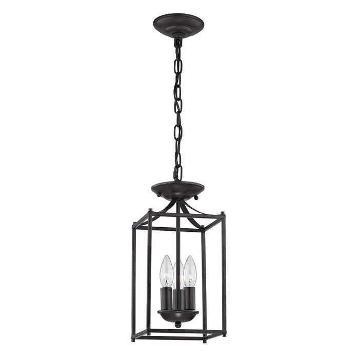 Atlas Lighting Foyer 7'' Wide 3Lt Mini Pendant, Oil Rubbed Bronze