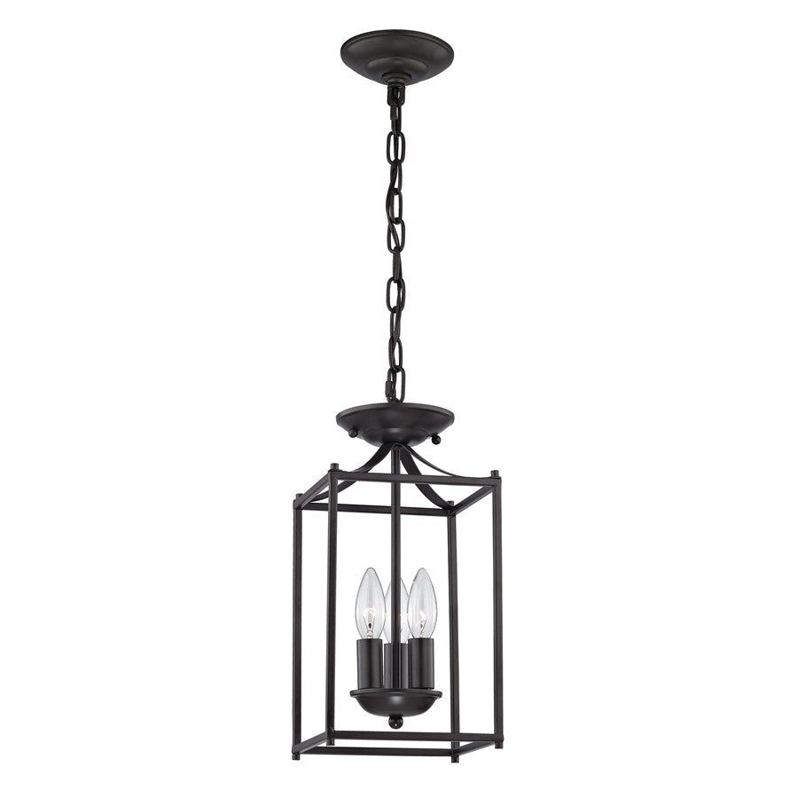 Atlas Lighting Foyer 7'' Wide 3Lt Mini Pendant, Oil Rubbed Bronze