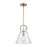 Atlas Lighting Gabby 11'' Wide 1Lt Mini Pendant, Brass/Clear