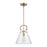 Atlas Lighting Gabby 11'' Wide 1Lt Mini Pendant, Brass/Clear
