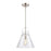 Atlas Lighting Gabby 11'' Wide 1Lt Mini Pendant, Nickel/Clear