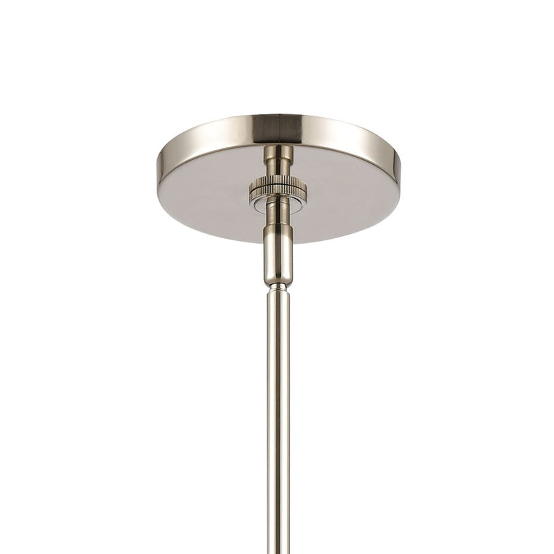 Atlas Lighting Gabby 11in 1-Light Mini Pendant | Modern Polished Nickel and Clear Glass | Kitchen Island & Dining Room | Model CL11592-NK