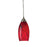 Atlas Lighting Galaxy 5'' Wide 1Lt Pendant, Satin Nickel/Red