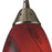 Atlas Lighting Galaxy 5'' Wide 1Lt Pendant, Satin Nickel/Red