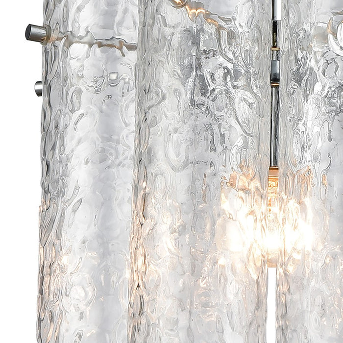 Atlas Lighting Symphony 10'' Wide 1Lt Mini Pendant, Chrome/Clear