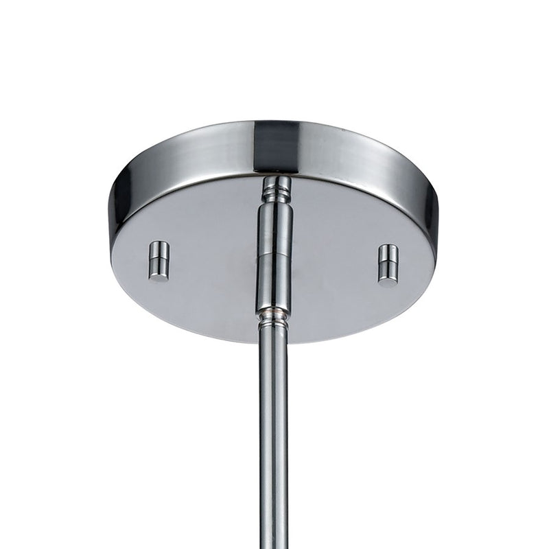 Atlas Lighting Glass Symphony 10in 1-Light Mini Pendant | Modern Polished Chrome and Clear Glass | Kitchen Island & Dining Room | Model CL11597-CH