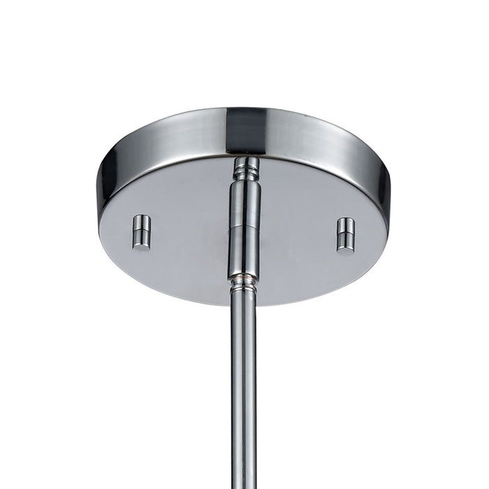 Atlas Lighting Symphony 10'' Wide 1Lt Mini Pendant, Chrome/Clear