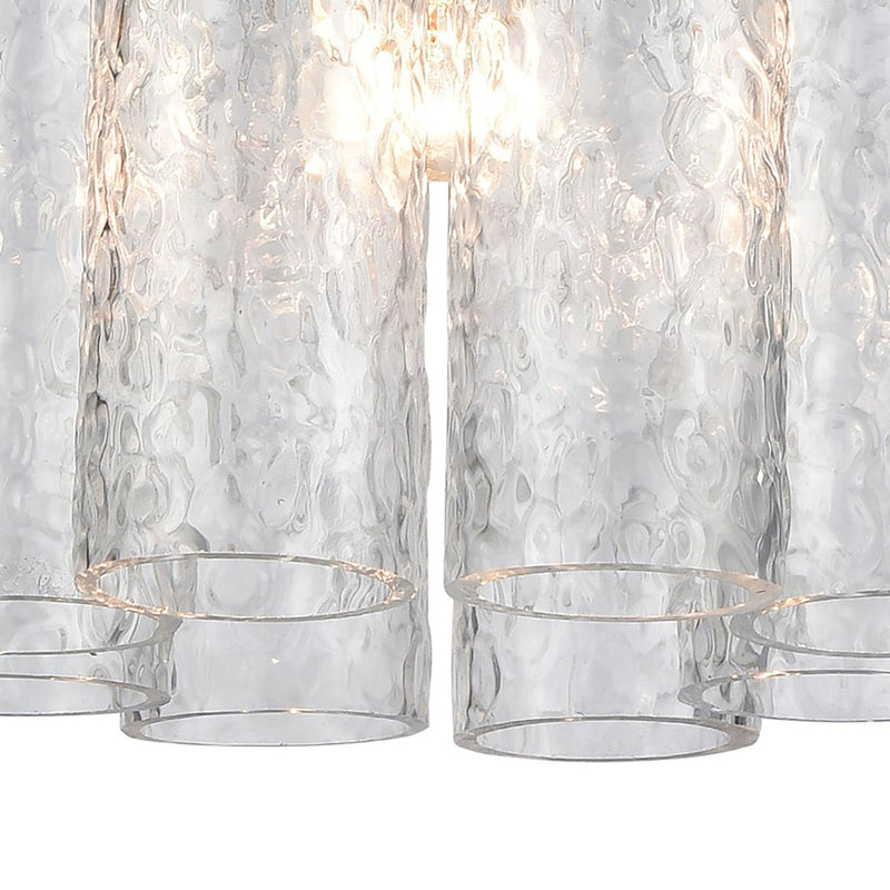 Atlas Lighting Symphony 10'' Wide 1Lt Mini Pendant, Chrome/Clear