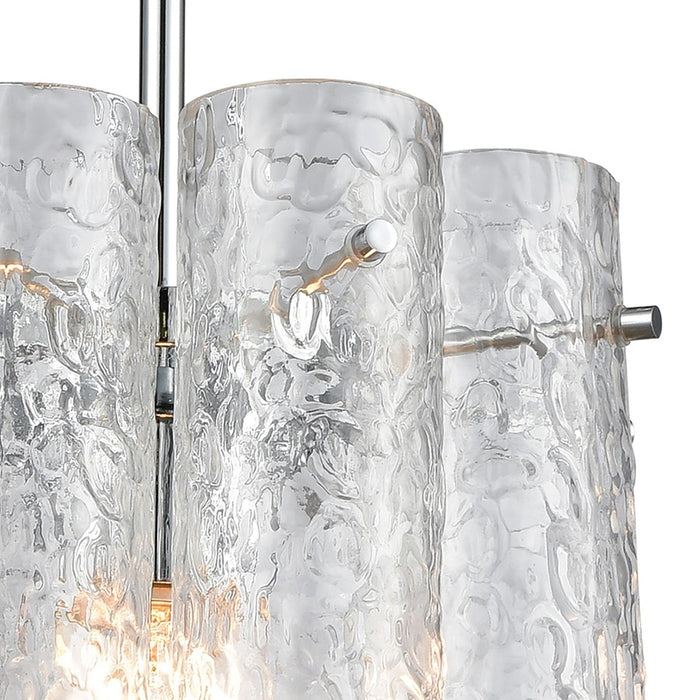 Atlas Lighting Symphony 10'' Wide 1Lt Mini Pendant, Chrome/Clear