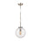 Atlas Lighting Gramercy 11'' Wide 1Lt Mini Pendant, Nickel/Clear
