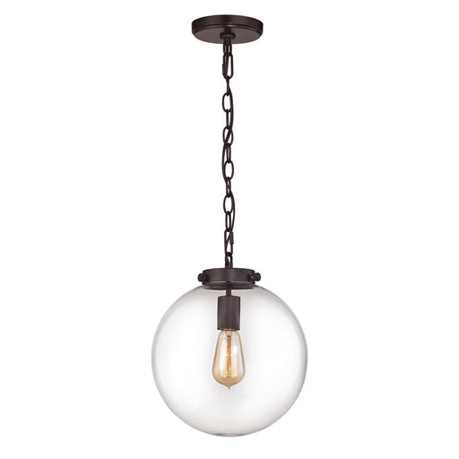 Atlas Lighting Gramercy 11'' Wide 1Lt Mini Pendant, Bronze/Clear
