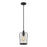 Atlas Lighting Hamel 7'' Wide 1Lt Mini Pendant, Bronze/Clear