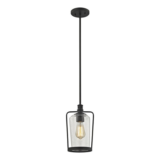Atlas Lighting Hamel 7'' Wide 1Lt Mini Pendant, Bronze/Clear
