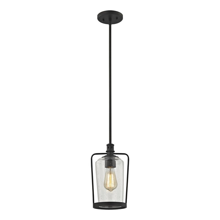 Atlas Lighting Hamel 7'' Wide 1Lt Mini Pendant, Bronze/Clear