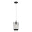 Atlas Lighting Hamel 7'' Wide 1Lt Mini Pendant, Bronze/Clear
