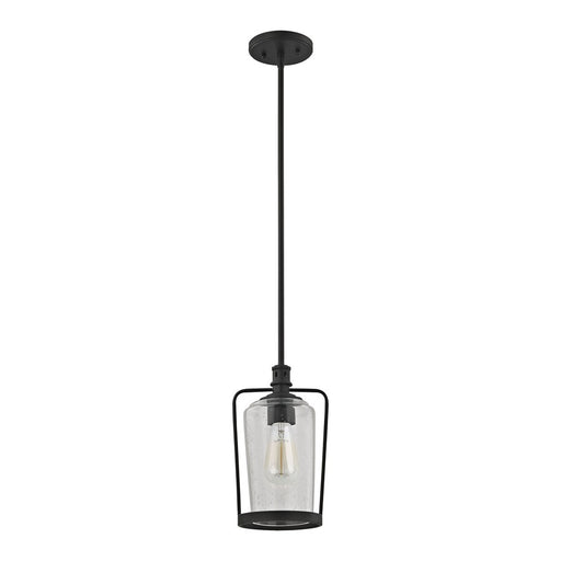 Atlas Lighting Hamel 7'' Wide 1Lt Mini Pendant, Bronze/Clear