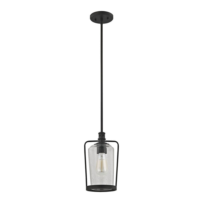Atlas Lighting Hamel 7'' Wide 1Lt Mini Pendant, Bronze/Clear