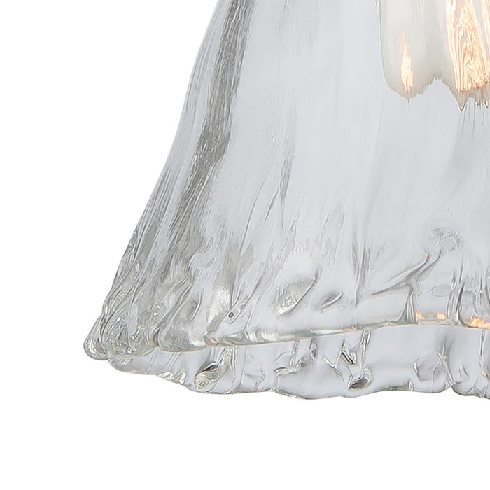 Atlas Lighting Hand Formed 8'' Wide 1Lt Mini Pendant, Bronze/Clear