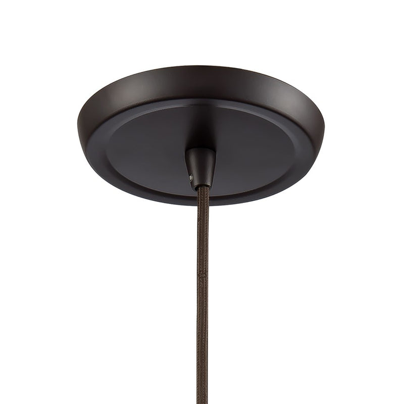 Atlas Lighting Hand Formed 8'' Wide 1Lt Mini Pendant, Bronze/Clear