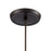 Atlas Lighting Hand Formed 8'' Wide 1Lt Mini Pendant, Bronze/Clear
