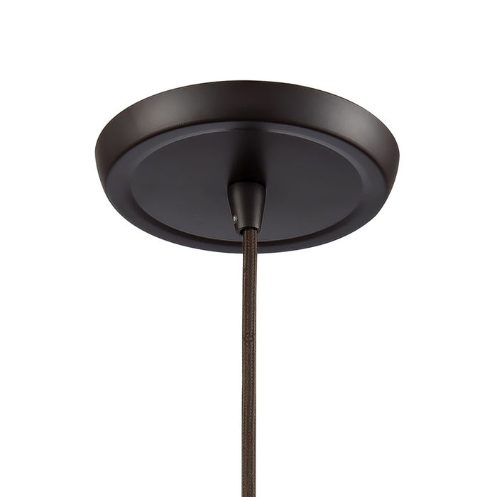 Atlas Lighting Hand Formed 8'' Wide 1Lt Mini Pendant, Bronze/Clear