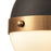 Atlas Lighting Harmelin 7''W 1Lt Mini Pendant, Matte Black/White