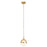 Atlas Lighting Harmelin 7''W 1Lt Mini Pendant, Satin Brass/White