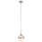 Atlas Lighting Harmelin 7''W 1Lt Mini Pendant, Satin Nickel/White