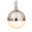 Atlas Lighting Harmelin 7''W 1Lt Mini Pendant, Satin Nickel/White