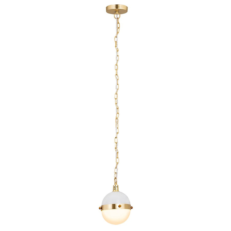 Atlas Lighting Harmelin 7'' Wide 1Lt Mini Pendant, White