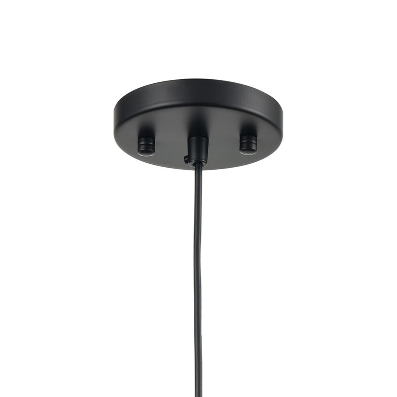 Atlas Lighting Heathrow 8'' Wide 1Lt Mini Pendant, Matte Black