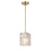 Atlas Lighting Ice Blocks 6'' Wide 1Lt Mini Pendant, Brass/White