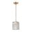 Atlas Lighting Ice Blocks 6'' Wide 1Lt Mini Pendant, Brass/White