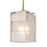 Atlas Lighting Ice Blocks 6'' Wide 1Lt Mini Pendant, Brass/White