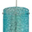 Atlas Lighting Ice Fragments 5''W 1Lt Pendant, Nickel/Aqua Glass
