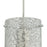 Atlas Lighting Ice Fragments 5''W 1Lt Pendant, Nickel/Clear Glass