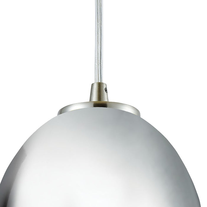 Atlas Lighting Illusions 5''W 1Lt Pendant, Nickel/Multi Fireworks