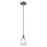 Atlas Lighting Jackson 4'' Wide 1Lt Mini Pendant, Nickel/White