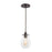 Atlas Lighting Jaelyn 5'' Wide 1Lt Pendant, Oil Rubbed Bronze/Clear