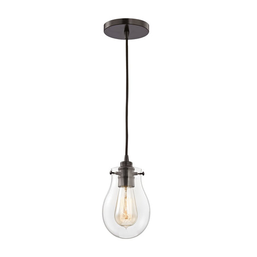 Atlas Lighting Jaelyn 5'' Wide 1Lt Pendant, Oil Rubbed Bronze/Clear