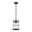 Atlas Lighting Kennington 8'' Wide 1Lt Mini Pendant, Black/Clear