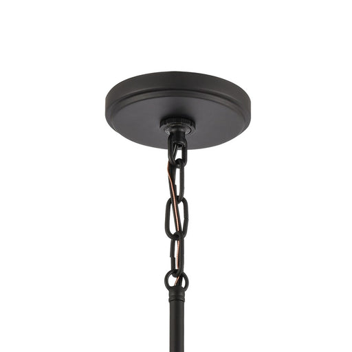 Atlas Lighting Kennington 8'' Wide 1Lt Mini Pendant, Black/Clear