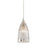 Atlas Lighting Kersey 4'' Wide 1Lt Pendant, Satin Nickel/Clear